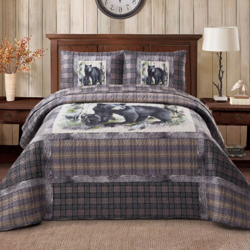 Virah Bella - Bear Family Panel - Lightweight Reversible Quilt Set - Picture 4 of 8