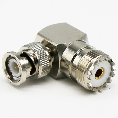 2x BNC Male to UHF Female SO239 Right Angle 90 Degree RF Connectors Adapters USA - Picture 11 of 11