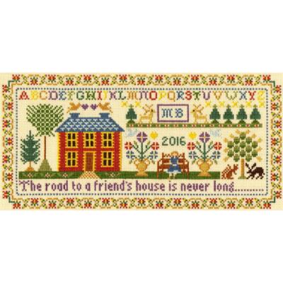 Bothy Threads Kreuzstich-Set ''Haus eines Freundes'', 30x15cm, XS1, Zählmuster