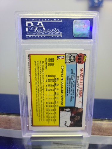 1992 Topps Shaquille O’Neal Rookie #362 PSA 8 NM- MINT MAGIC LAKERS SHAQ - HOF - Picture 2 of 2