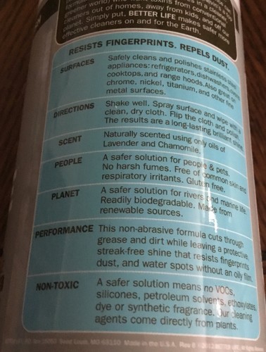 Better Life Stainless Steel Cleaner And Polish - 16 fl oz - Picture 2 of 3