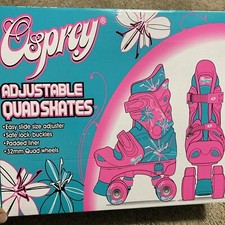 Osprey Kids Beginner Roller Skates Girls Adjustable Sizing Quad Skates -Flower