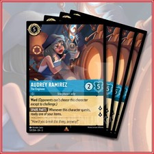 Disney Lorcana TCG: AUDREY RAMIREZ - THE ENGINEER x4 Rare Into The Inklands