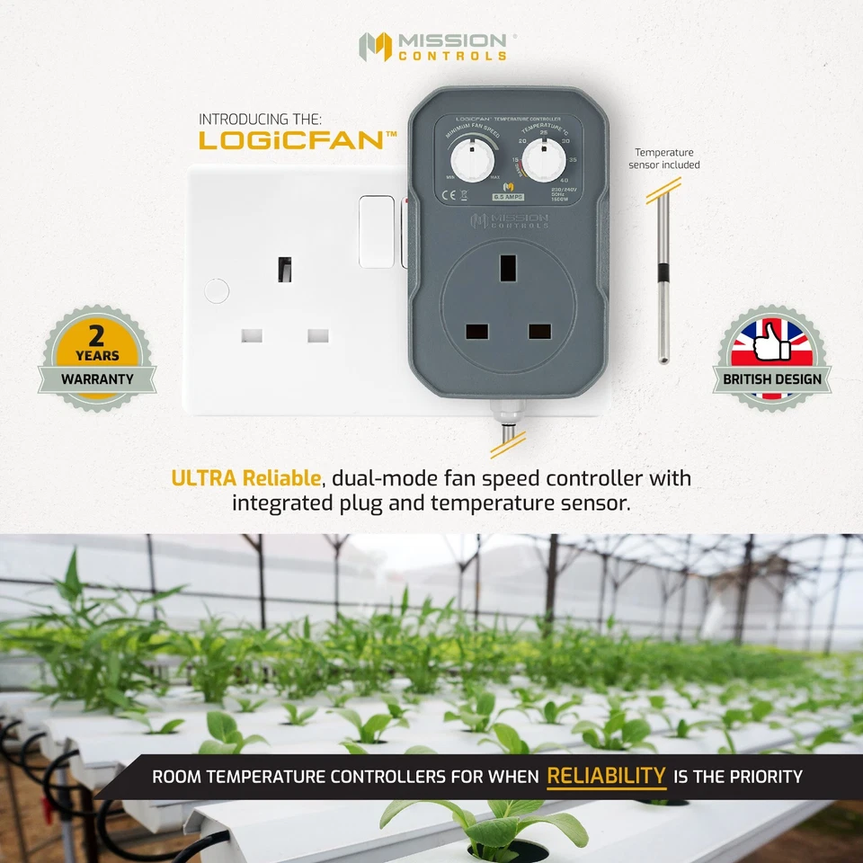 Mission Controls® LogicFan™ 6.5A Hydroponics Temperature Fan Speed Controller - Image 2 of 4
