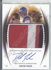david fales rc rookie draft auto jersey patch san jose state sjsu 3C college 14