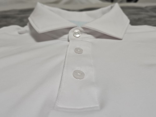 Camisa polo/golf Vineyard Vines X Jim Nantz blanca bordada para perro talla mediana - Imagen 9 de 13