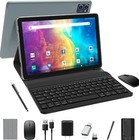 Tablet z systemem Android 10 cali, ośmiordzeniowy tablet WiFi 5G z klawiaturą, 128GB + 8GB (4+4)