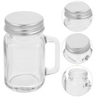  6 Pcs Drinking Jars with Lids Reusable Airtight Clear Honey Dessert Mason