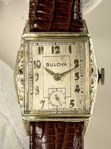 BULOVA Vintage 1950’s *+BOX&PAPERS* 10K Rolled Gold Men’s Manual Tank Watch 10BM - Bild 2 von 12