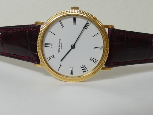 Patek Philippe 18K YG 3954 Calatrava 33mm, Quarz, neues Armband, Full Set b/p - Bild 4 von 16