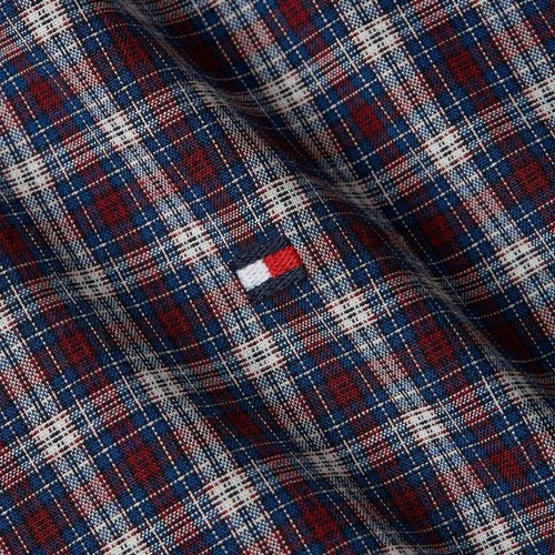 Tommy Hilfiger Natural Soft Flex Mini Tartan Shirt XL NEW MW32854 970 - Picture 4 of 5