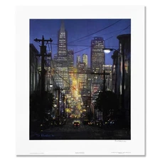 Peter Ellenshaw (1913-2007), "The Glow of San Francisco" Limited Edition Lithogr