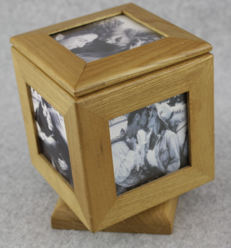 Studio Nova Wooden Photo Cube Holds 5 Pictures Interchangeable Rotates FREE SHIP - Picture 6 of 7