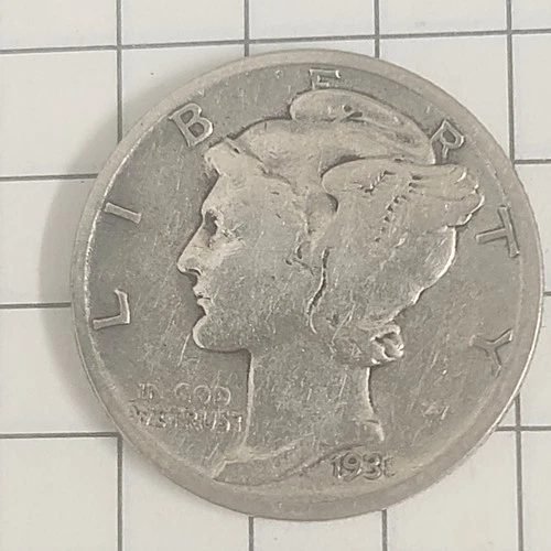 1931-S Mercury Dime - VG - Very Good - 90% Silver