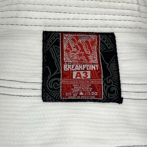 Breakpoint Jiu Jitsu Gi Top Size A3 Adults White No Belt Classic Kimono Brand - Picture 4 of 9
