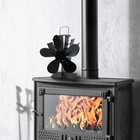 5 Blade Stove Fan Efficient Heat Distribution High-Quality Aluminum Alloy