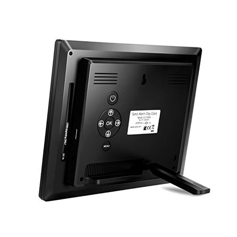 8" Großer Digital Kalender Tag Uhr Schrift Elektronischer Wecker für Senioren XQ - Bild 3 von 4