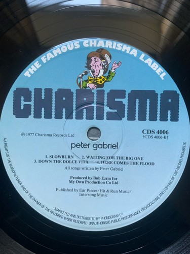 Peter Gabriel – Peter Gabriel LP UK 1977 Repress Charisma EX - Picture 8 of 8