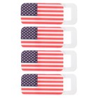 4 Pcs American Flag Pattern Phone Camera Covers Anti-peeping Sliding Covers