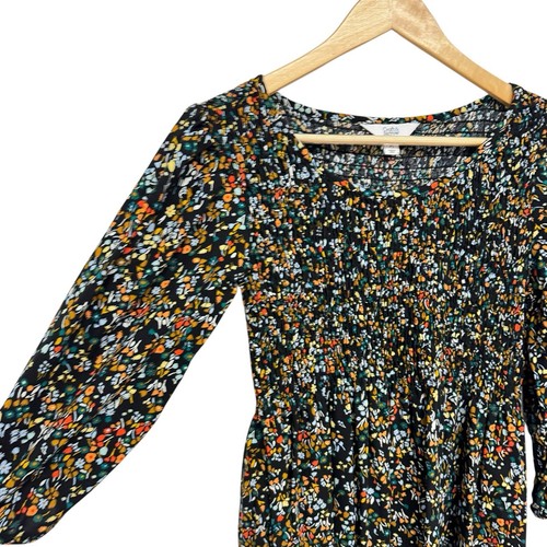 Croft&Barrow Damen Maxi Blumen Kleid Langarm Petite Gr. PS - Bild 2 von 11