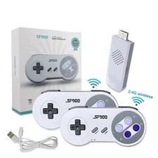 SNES Retro Video Game Console TV Stick 4k HDMI 2 Wireless Controllers 1700 Games