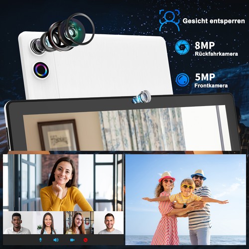 Anmecs Tablet 10.1 inch Android 14 with 12GB RAM 64GB ROM Bluetooth Dual Camera - Picture 7 of 9