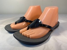 VIONIC Raysa Tide Flip Flop Sandals Women's Black Slip On Thong Orthotic - US 8