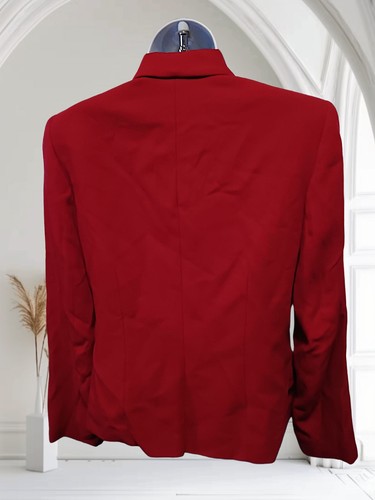 Vtg Jacqueline Ferrar Sz 6 Red Double Breasted Blazer, Career, Business. NS-9 - Picture 6 of 7