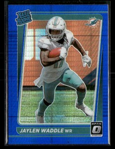 2021 Donruss Optic #208 Jaylen Waddle Blue Hyper Rookie RC