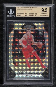 2017-18 Panini Prizm Mosaic Lauri Markkanen #9 BGS 9.5 GEM MINT Rookie RC