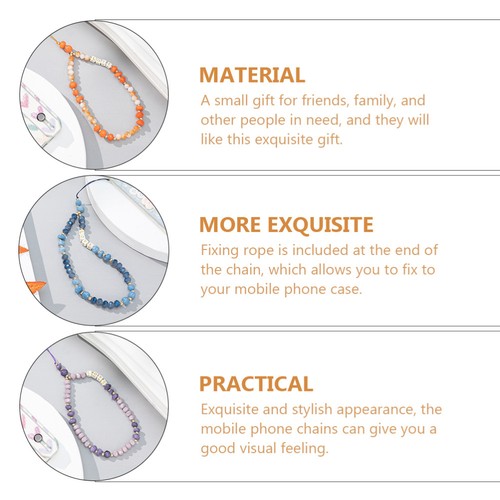 4 Pcs Kristallsteinarmband Buntes Handyband Exquisites Telefon-Lanyard - 第 8/12 張圖片