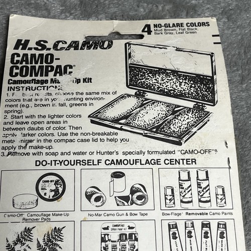 Vintage Hunters Specialties - Camuflaje-Compac 4 Colores Kit de Pintura Facial Bosque NUEVO - Imagen 6 de 6