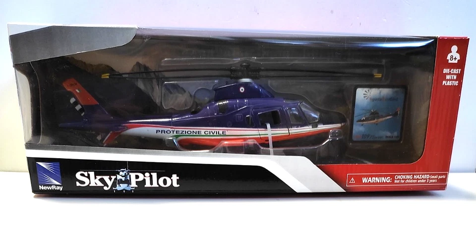 NEW RAY 1:43  ELICOTTERO AGUSTA WESTLAND AW109 POWER PROTEZIONE CIVILE ART 25543 - Immagine 2 di 2