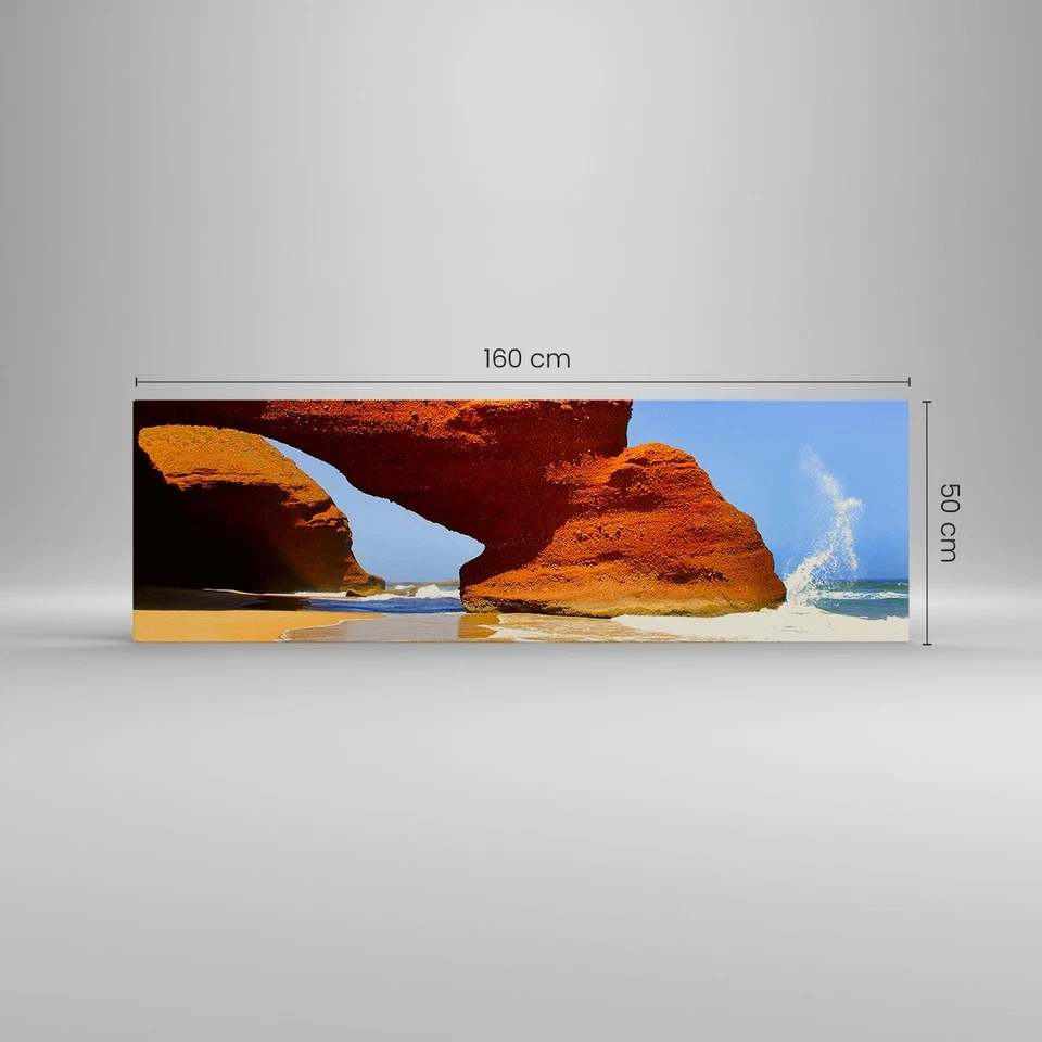 Cuadro Sobre Lienzo 160x50cm Cuadros Roca piedra arenisca océano naturaleza - Imagen 3 de 4