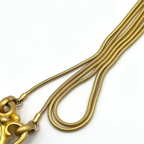 Givenchy Necklace with Green Stone Gold Tone Jewelry Vintage Excellent Condition - Picture 9 of 22