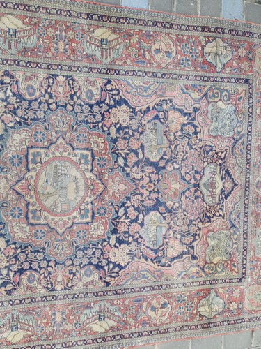 Rare Antique Turki ?Rug Carpet wool 196x128-cm-/ 77.1x50.3-inches - Picture 11 of 20