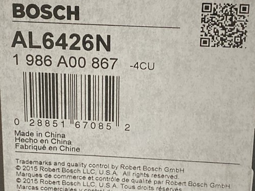 Bosch Alternator AL6426N, Fits Dodge Ram 2003-2006 - Picture 2 of 2