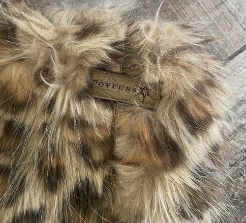 Piel sintética Covfurs ¡NUEVO!!con etiquetas fundas para botas, leopardo marrón talla única - Imagen 2 de 4