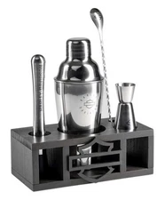 Harley-Davidson Open Bar & Shield Cocktail Tool Set, Stainless Steel Tools