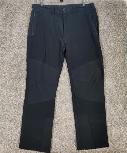 Magellan Outdoor Pants Mens XXL Hiking Ski Snow Black Zip Pockets Fleece Lined