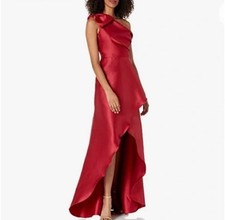Adrianna Papell Women’s Cardinal Red Mikado Long Gown Size 2