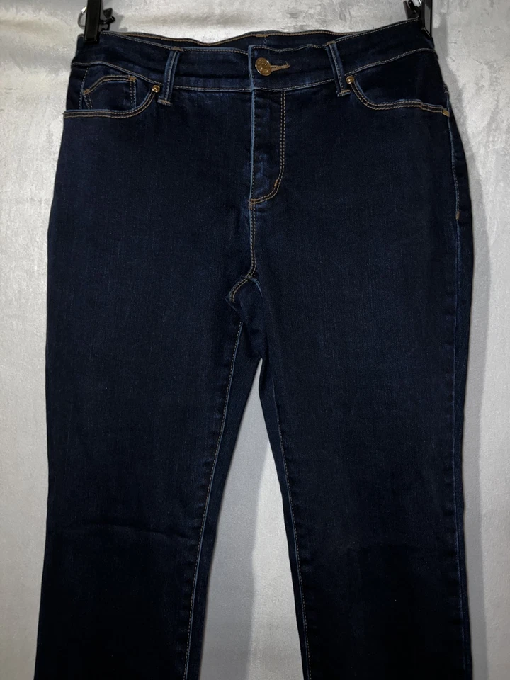 Chico's Jeans Women's Size 4P (0P) Blue Stretch Denim 5-pocket Jean Jeggings - Image 2 of 4