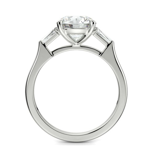 1.3 Ct Round Cut Diamond Engagement Ring SI1 D White Gold 14k - Picture 2 of 6