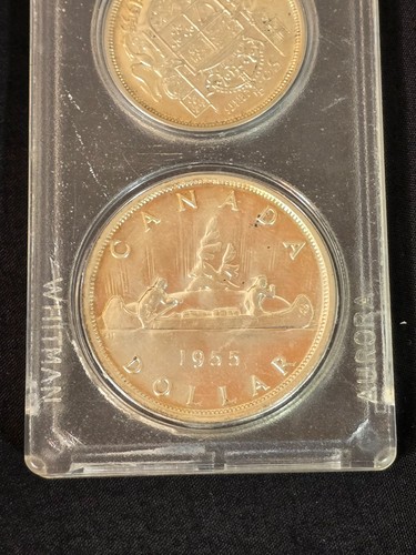 1955 Canada Silver Coin Set – Whitman Holder – Nice Toning w/ $1 Voyageur - Bild 5 von 10
