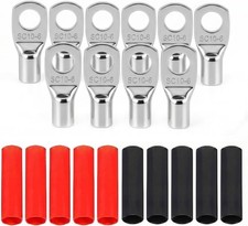 10PCS 8 AWG Gauge Wire Connectors Heat Shrink Tubing Battery Terminal Tinned