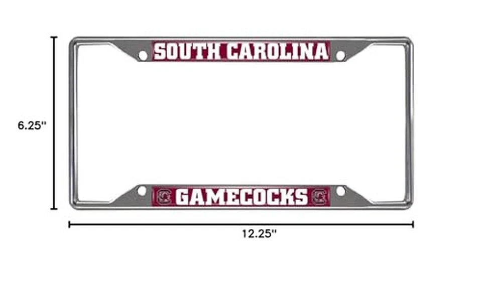 FANMATS 14928 NCAA Universidad de Carolina del Sur Gamecocks matrícula cromada Foto 3 de 4