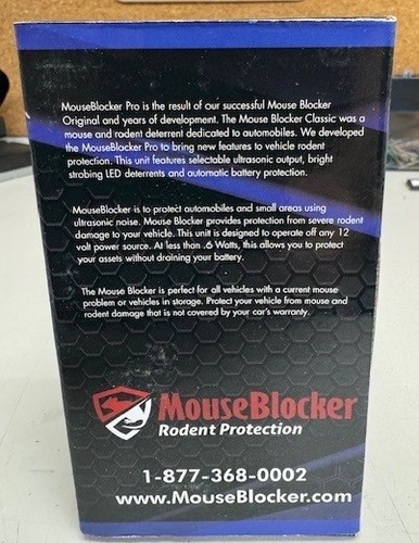 NEW Mouse Blocker PRO and rodent protection 12volt 61924 - Photo 6 sur 6