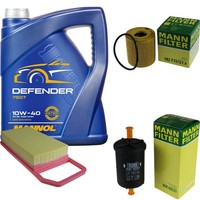 Inspektionspaket 5L Mannol Defender 10W-40 FüR CitroëN C5 II 2.0 16V Peugeot