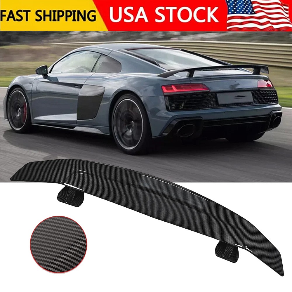 For Audi R8 V8 V10 52" Carbon Fiber Spoiler Wing Rear Trunk+Wing GT Style+