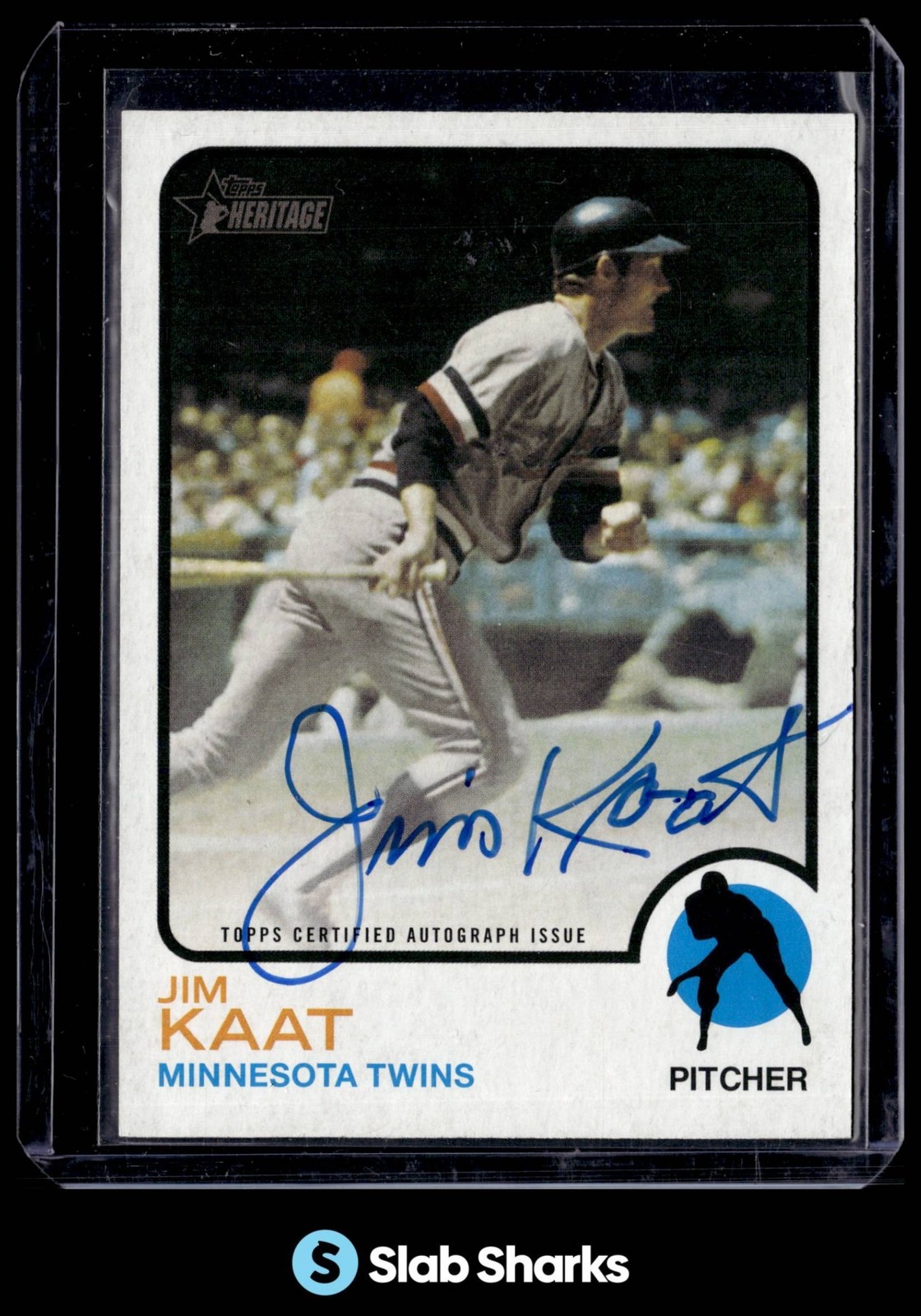 2022 TOPPS HERITAGE #ROA-JK JIM KAAT REAL ONE AUTO